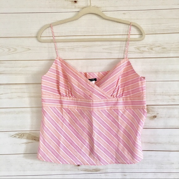 J. Crew Tops - J. Crew Striped Cropped Strap Top